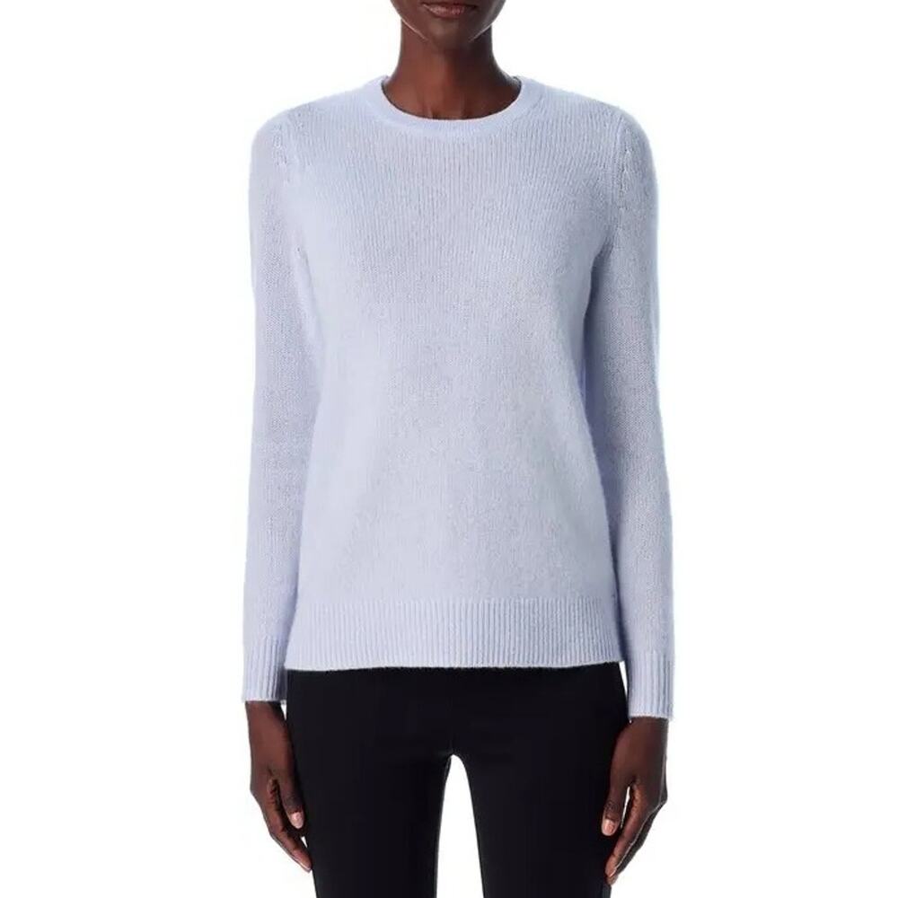 Bloomingdale's Women Light Blue Cashmere Knit Classic Crewneck Sweater Size XL